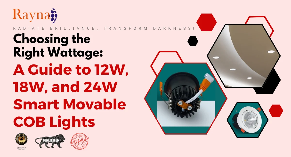 Choosing the Right Wattage: A Guide to 12W, 18W, and 24W Smart Movable COB Lights